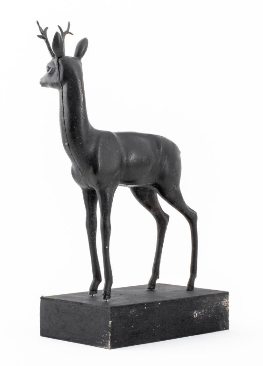 Grand Tour Style Stag Patinated Bronze Sculpture In Good Condition For Sale In New York, NY