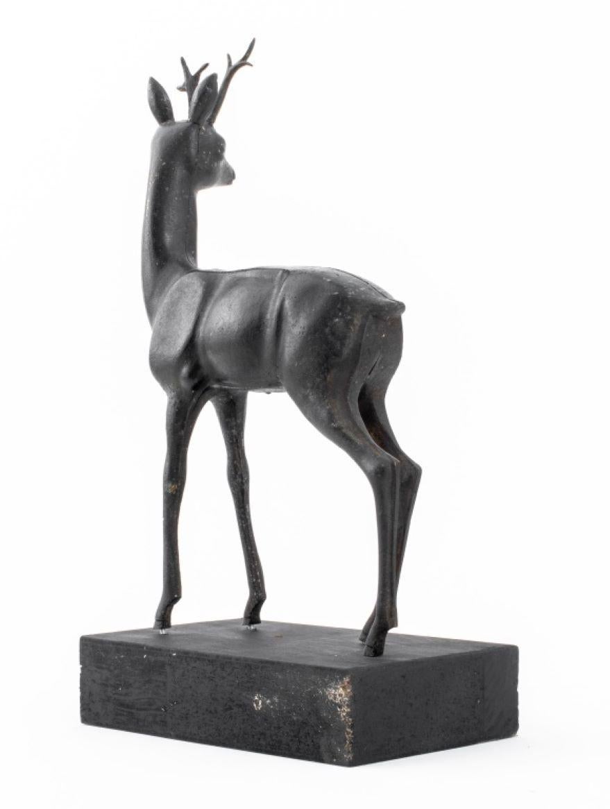 Grand Tour Style Stag Patinated Bronze Sculpture For Sale 1