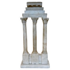 Antique Grand Tour, Temple of Castor & Pollux in alabaster