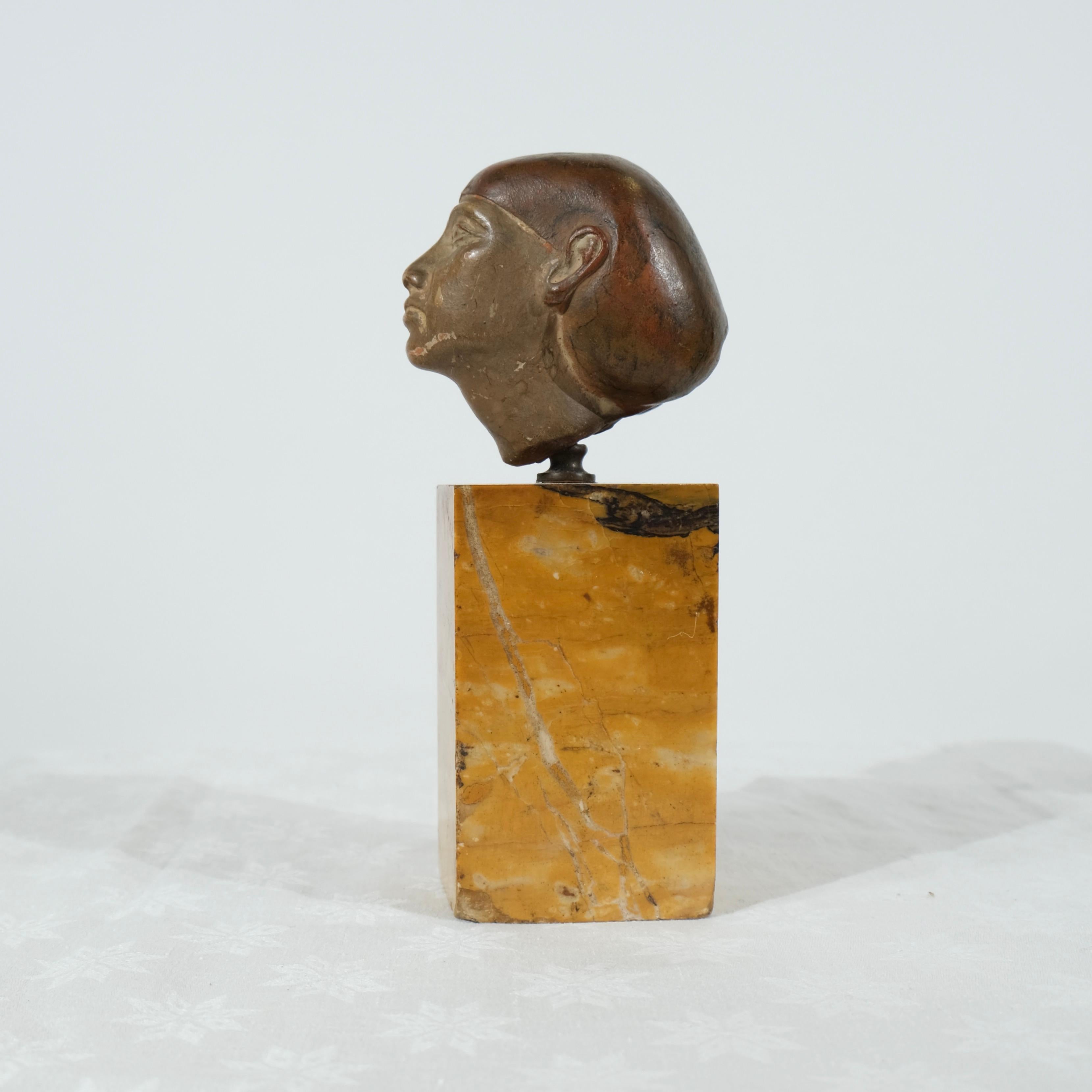 Grand Tour terracotta bust of an Egyptian princess, 19th c For Sale 1