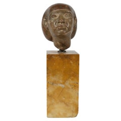 Grand Tour terracotta bust of an Egyptian princess, 19th c