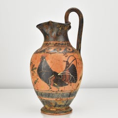 Grand Tour Terracotta Souvenir Oinochoe Wine Jug Ewer 19thc Ancient Greek Style