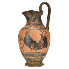 Grand Tour Terracotta Souvenir Oinochoe Wine Jug Ewer 19thc Ancient Greek Style