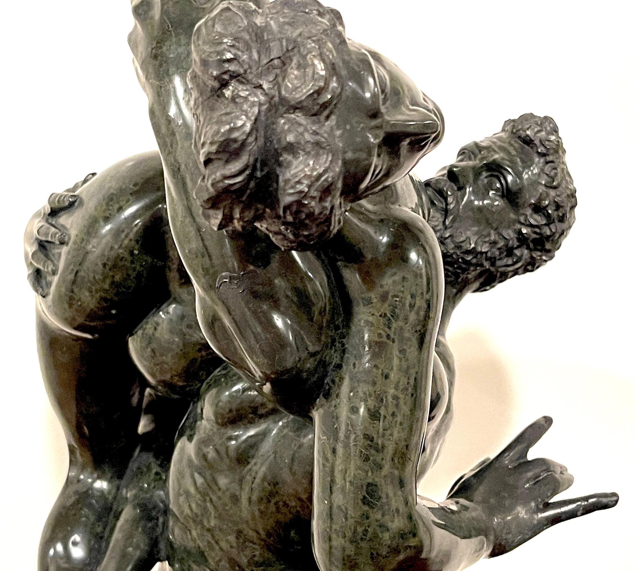 Grand Tour Verdigris Marble After Giambologna, The Abduction of a Sabine Woman' For Sale 6