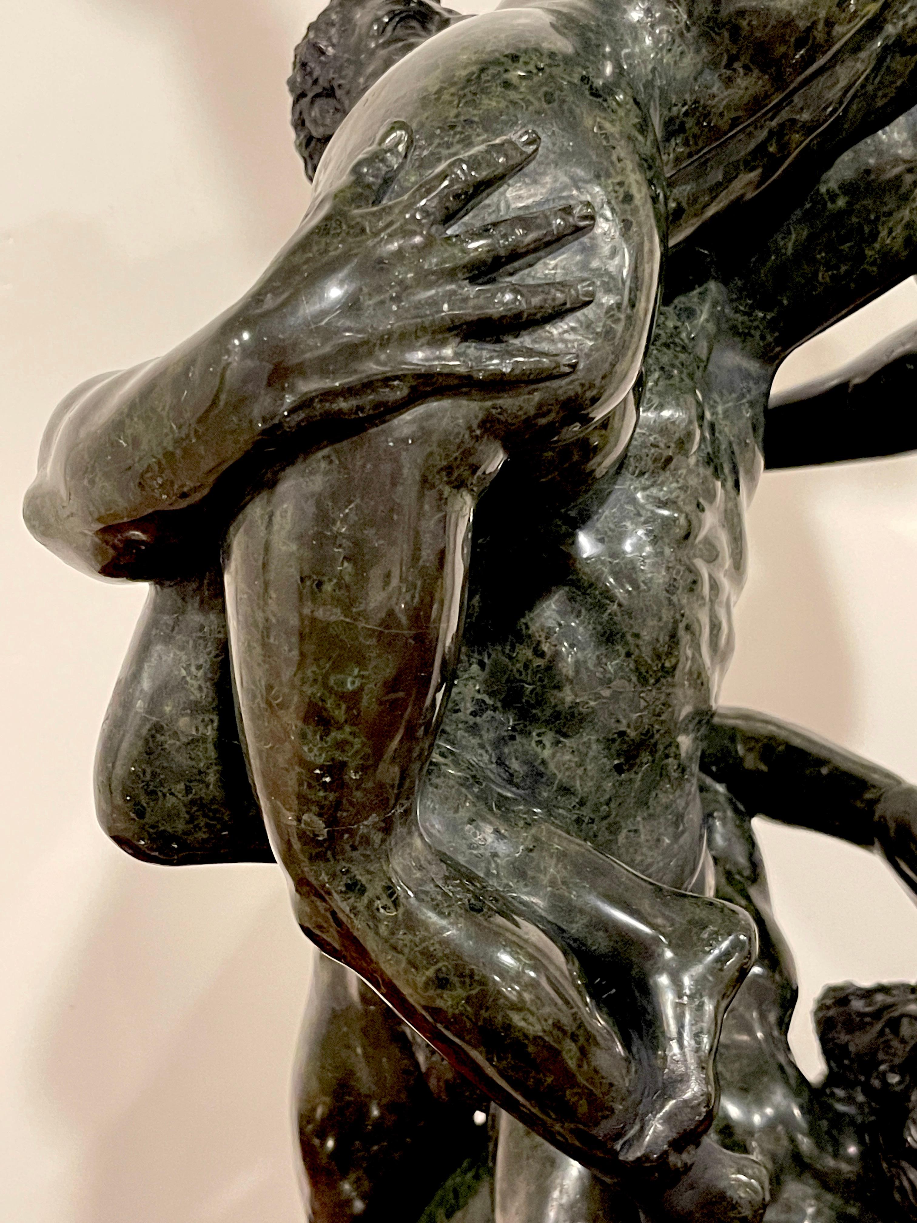 Grand Tour Verdigris Marble After Giambologna, The Abduction of a Sabine Woman' For Sale 11