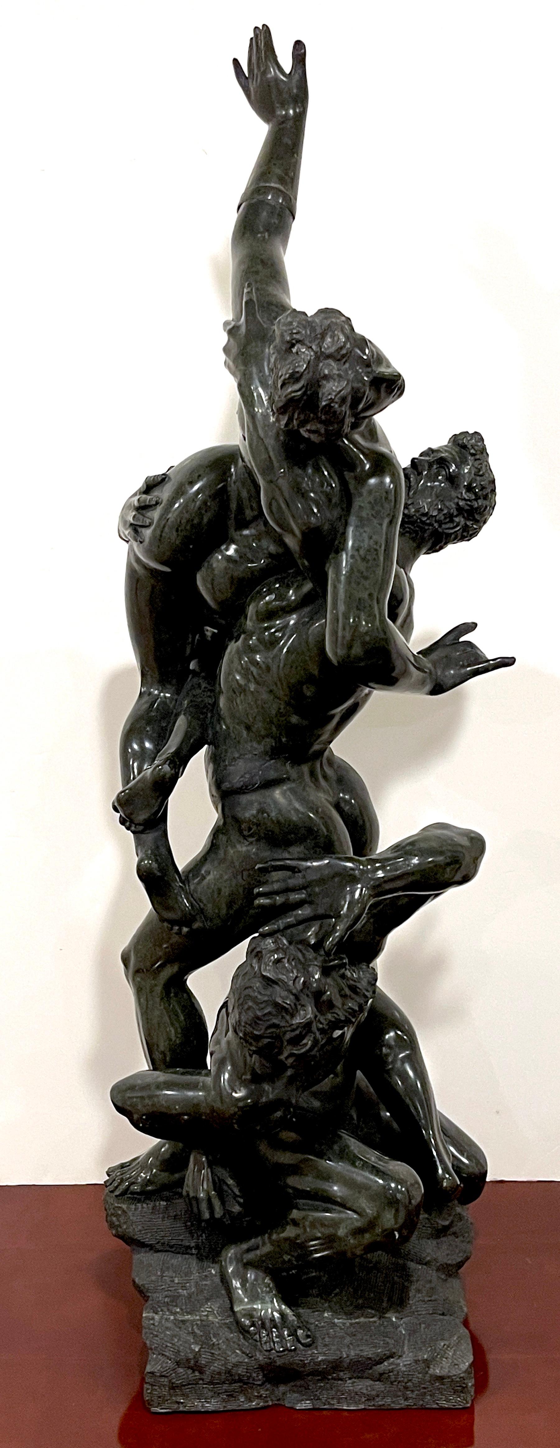 Grand Tour Verdigris Marble After Giambologna, The Abduction of a Sabine Woman' For Sale 1