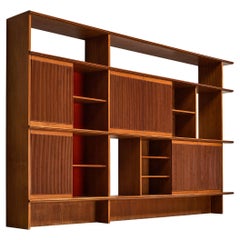 Grand Unique Italian Bookcase in Teak