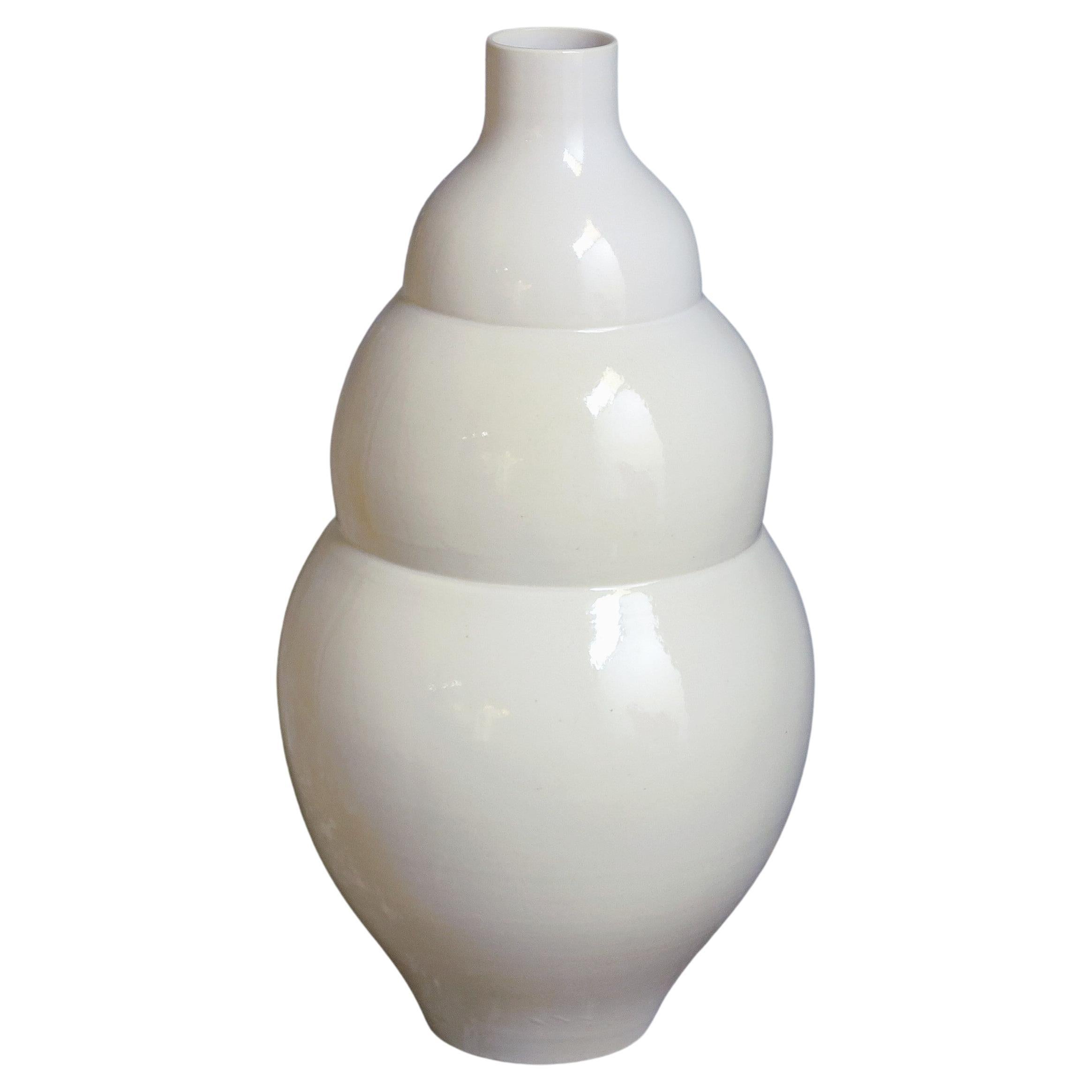 Grand Vase Blanc par Cica Gomez en vente