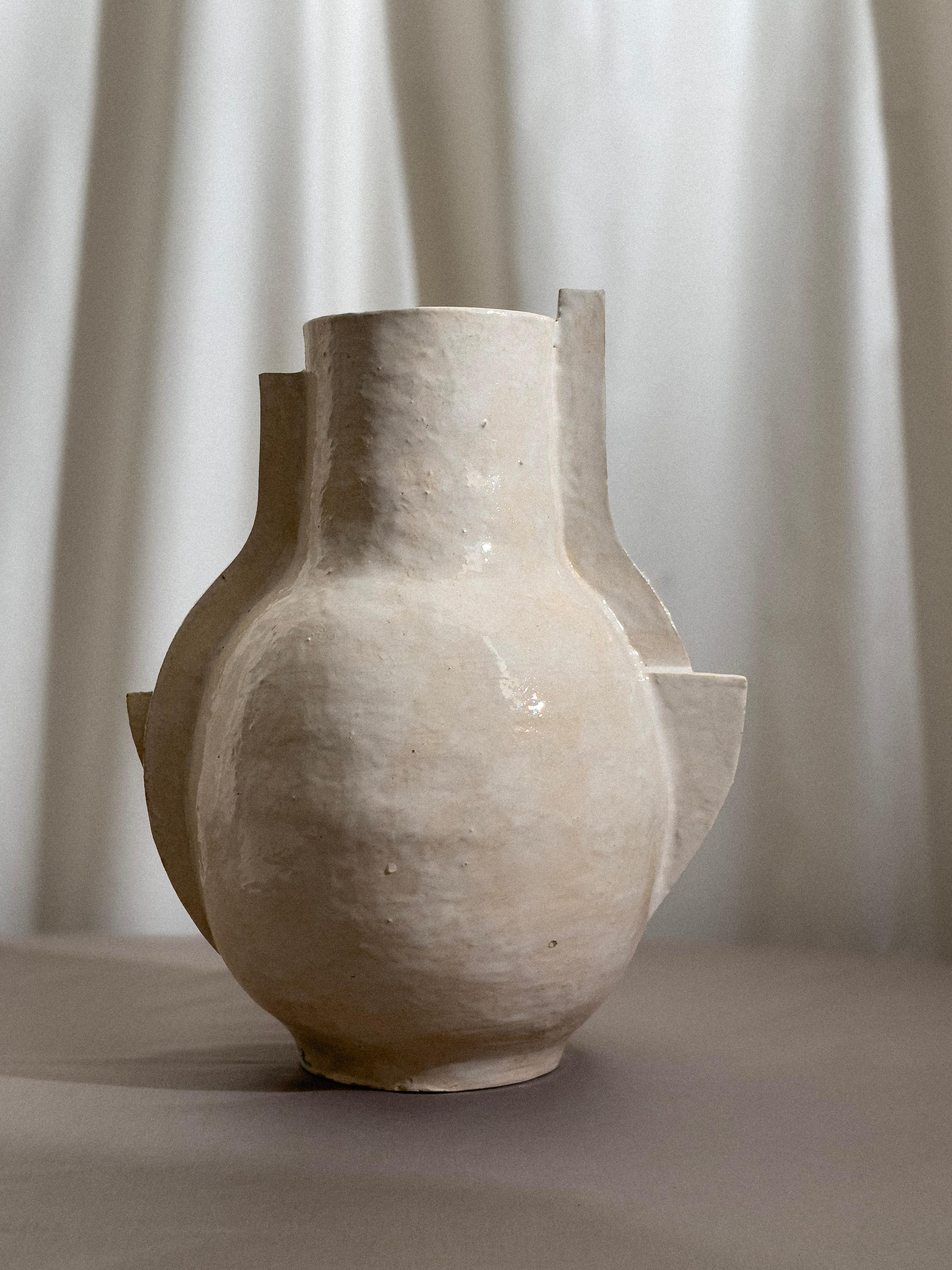 Mid-20th Century Grand vase en céramique moderniste, années 50 For Sale