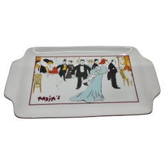 Grand Vide poche "Maxims de Paris" en céramique décor Art Nouveau Francais