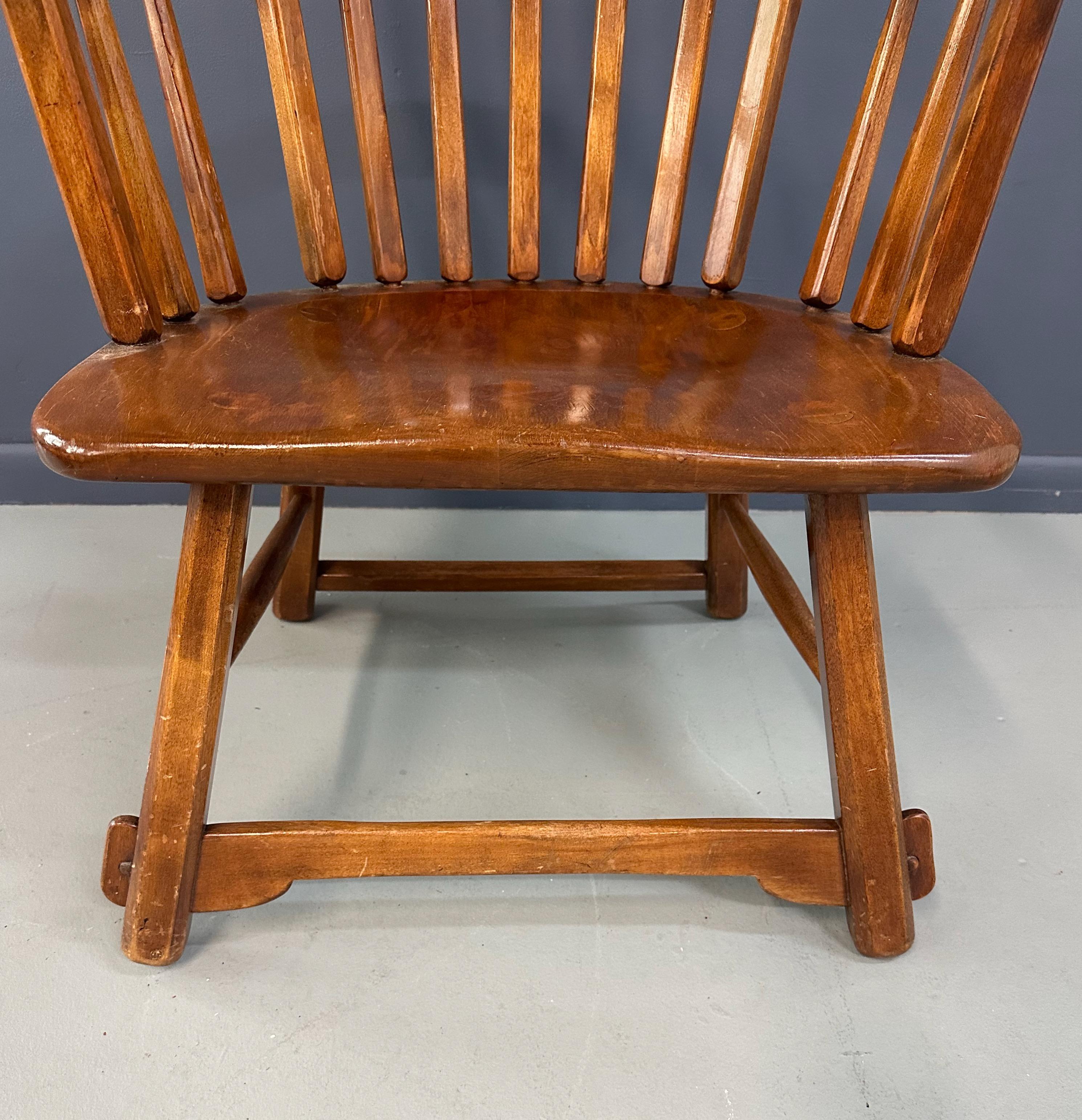 North American Grand Windsor Chair by Herman de Vries for The Sikes Company of Buffalo For Sale