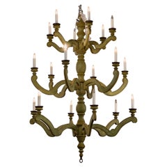 Grand Wooden Chandelier by Dennis & Leen New Custom 3-Tier