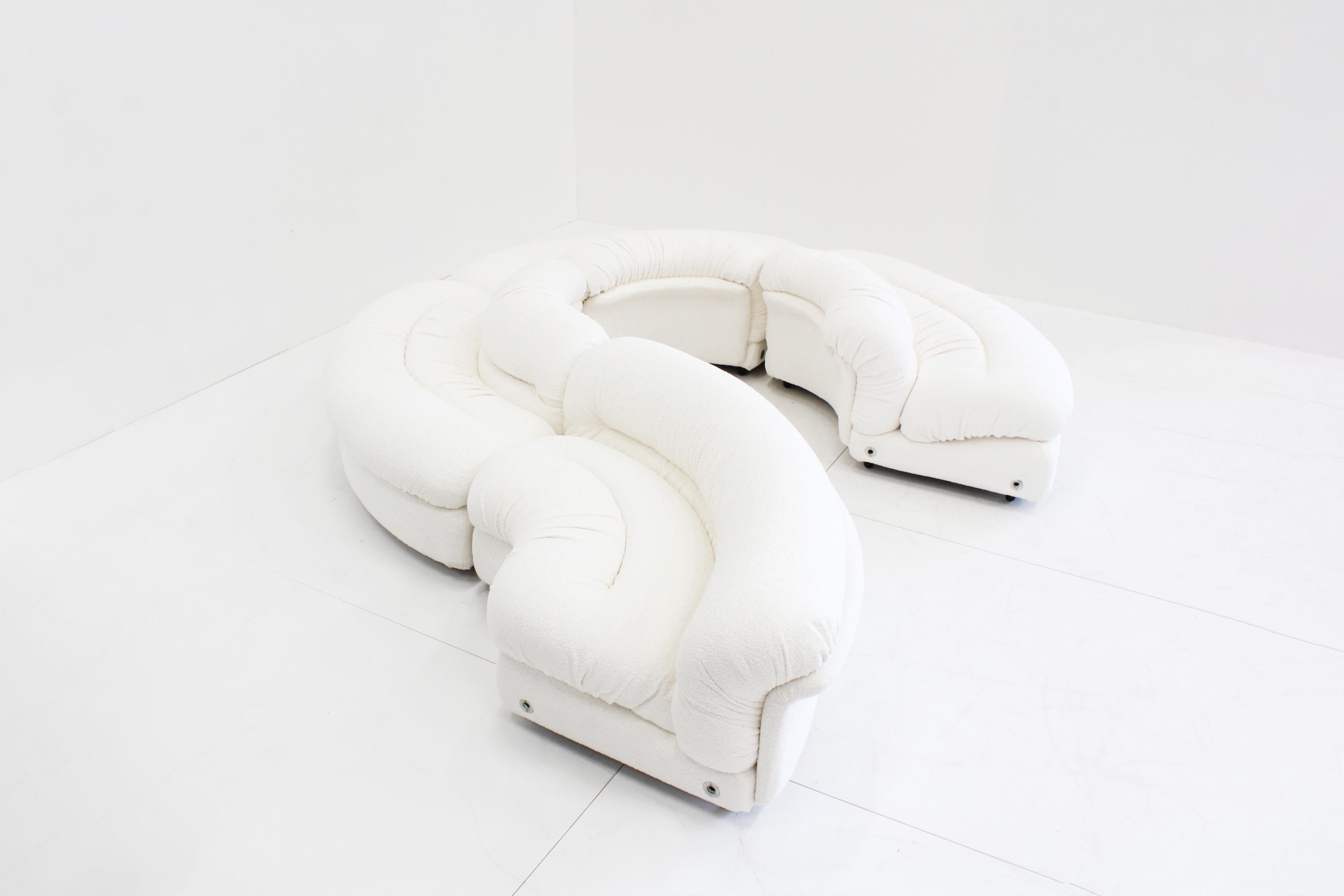 Modulares Grandangolo-Sofa mit geschwungenem Gestell von Ammannati Vitelli für Rossi Di Albizzate im Angebot 4