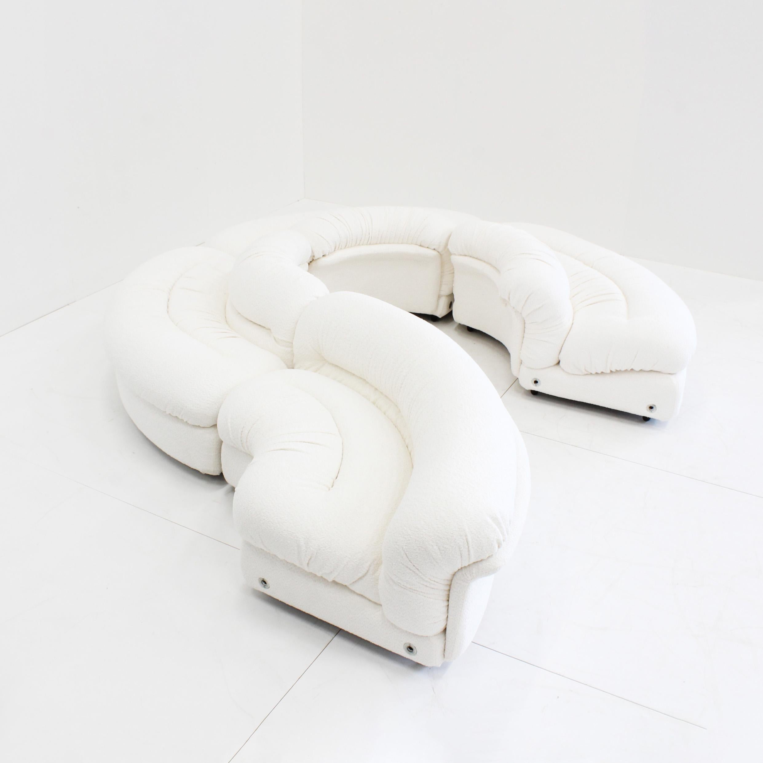 Modulares Grandangolo-Sofa mit geschwungenem Gestell von Ammannati Vitelli für Rossi Di Albizzate im Angebot 5