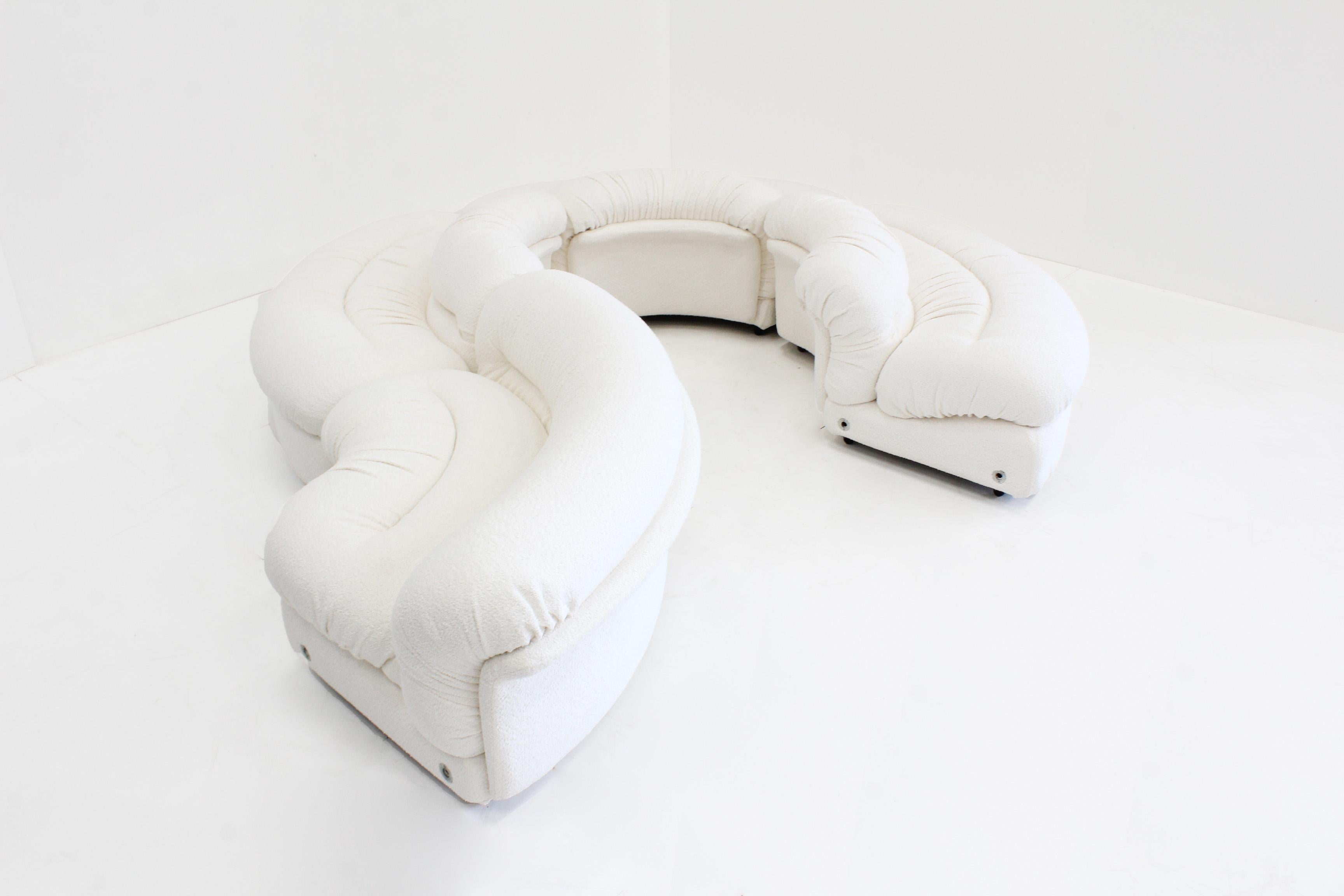 Modulares Grandangolo-Sofa mit geschwungenem Gestell von Ammannati Vitelli für Rossi Di Albizzate im Angebot 8