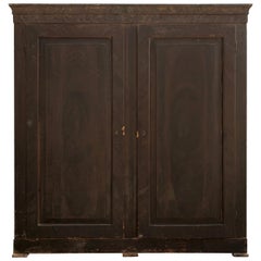 Grande 18th Century Italian Faux Grain Painted Cabinet