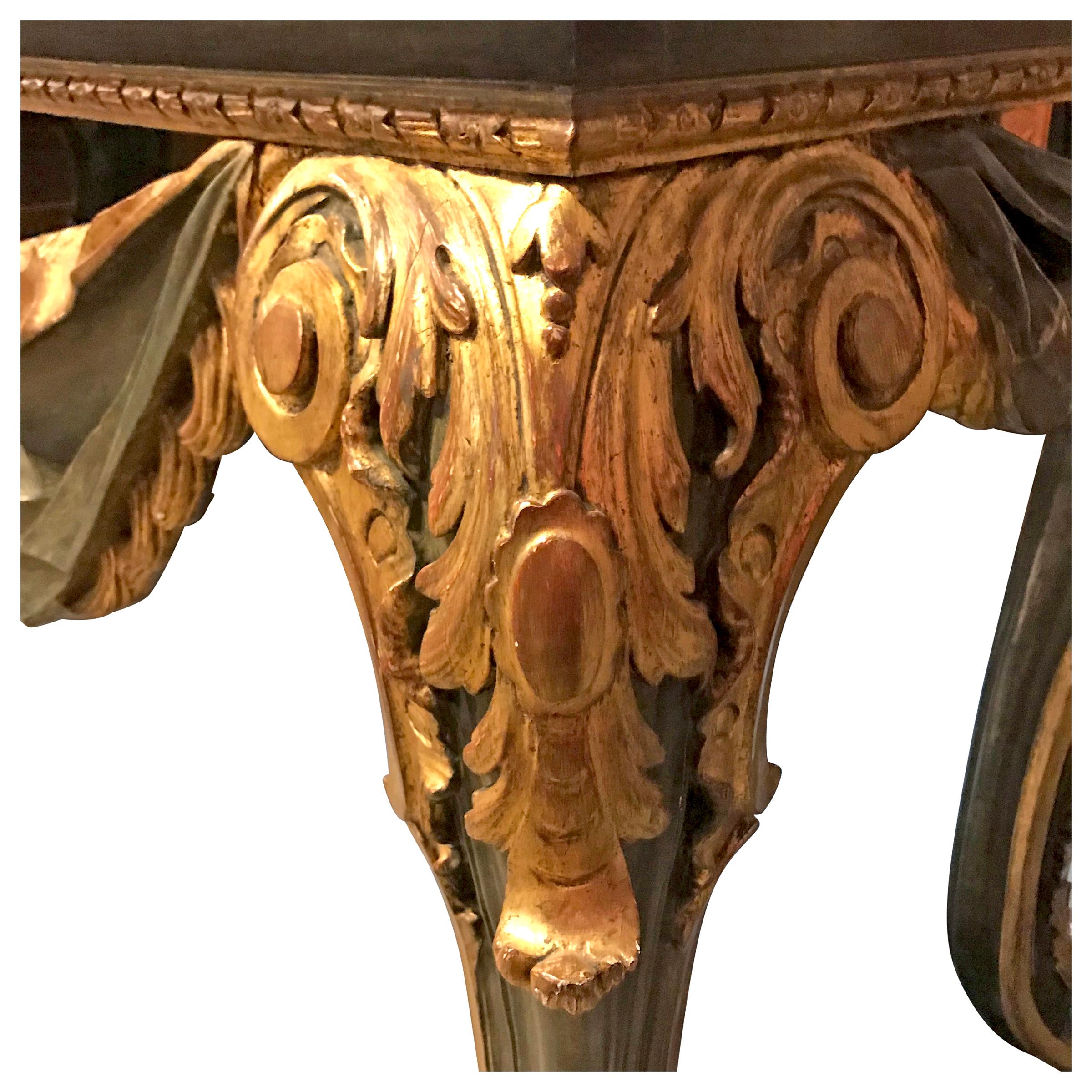 Grande 19th Century Italian Marble-Top Console Table For Sale 9