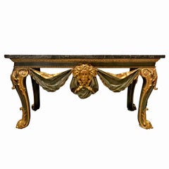 Grande 19th Century Italian Marble-Top Console Table