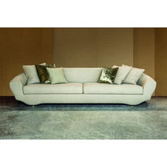 Grande 320 Five Seater Dark Bronze And Diablo Upholstery Sofa by Casa Casati