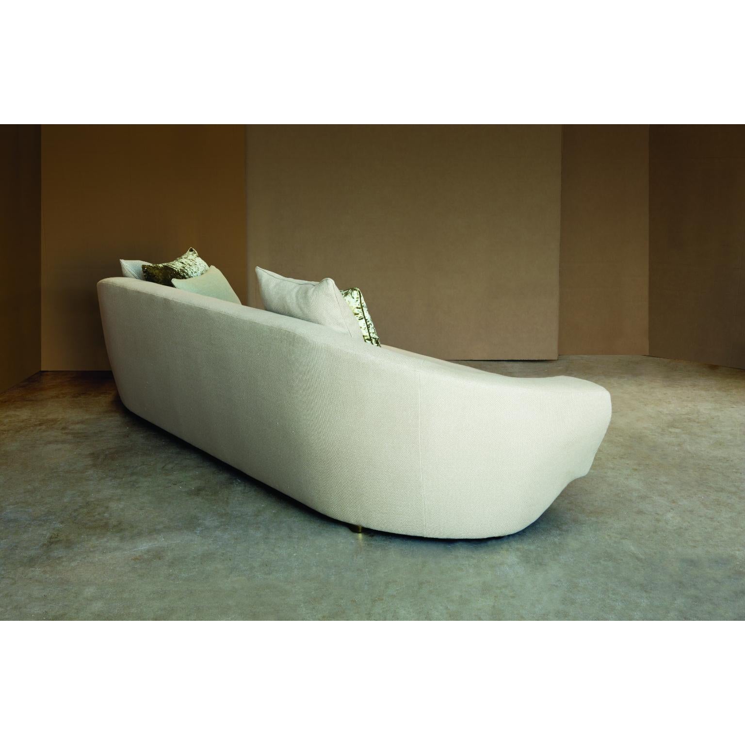 italien Canapé Grande 320 Five Seater en bronze foncé et tapisserie Diablo de Casa Casati en vente