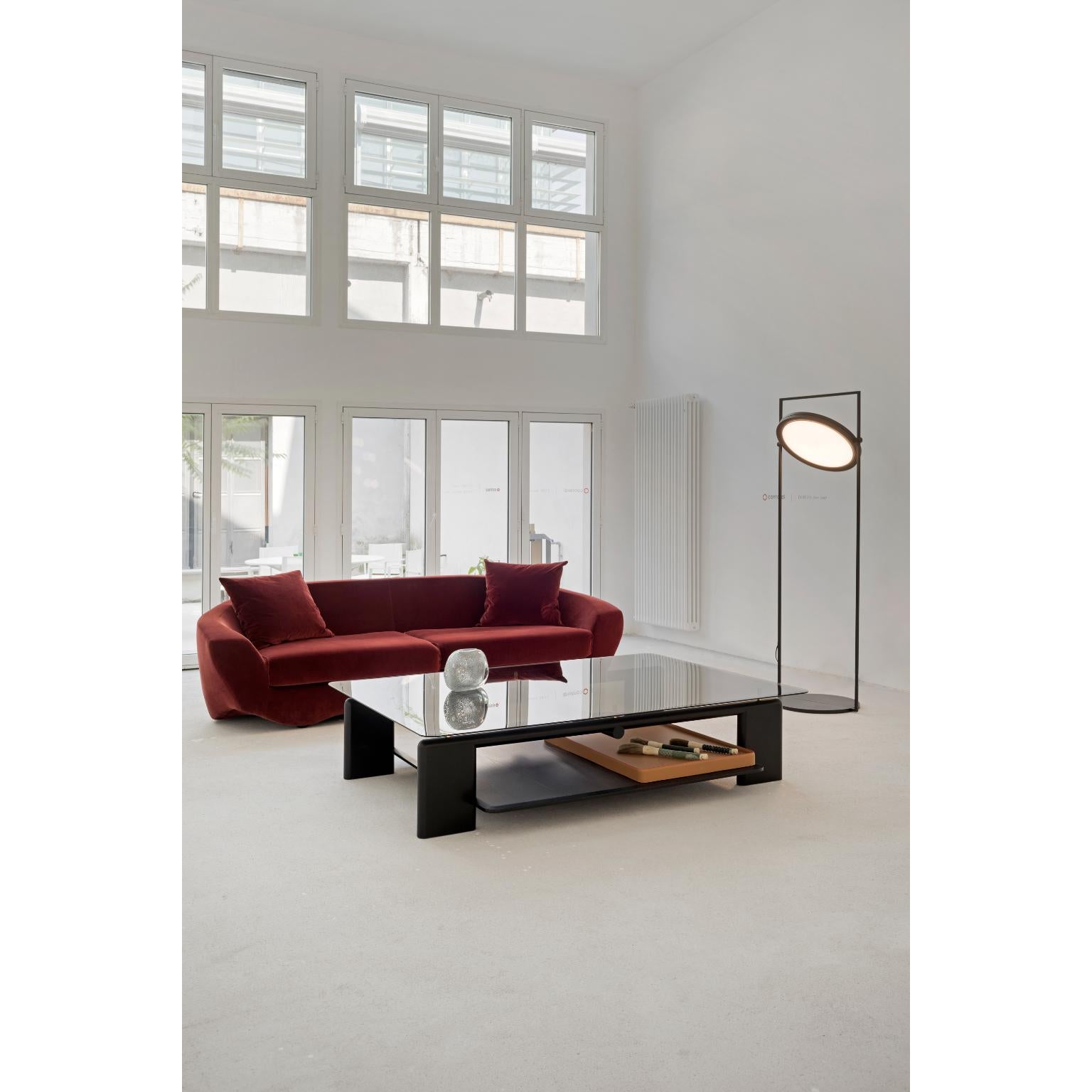 Canapé Grande 320 Five Seater en bronze foncé et tapisserie Diablo de Casa Casati Neuf - En vente à Geneve, CH