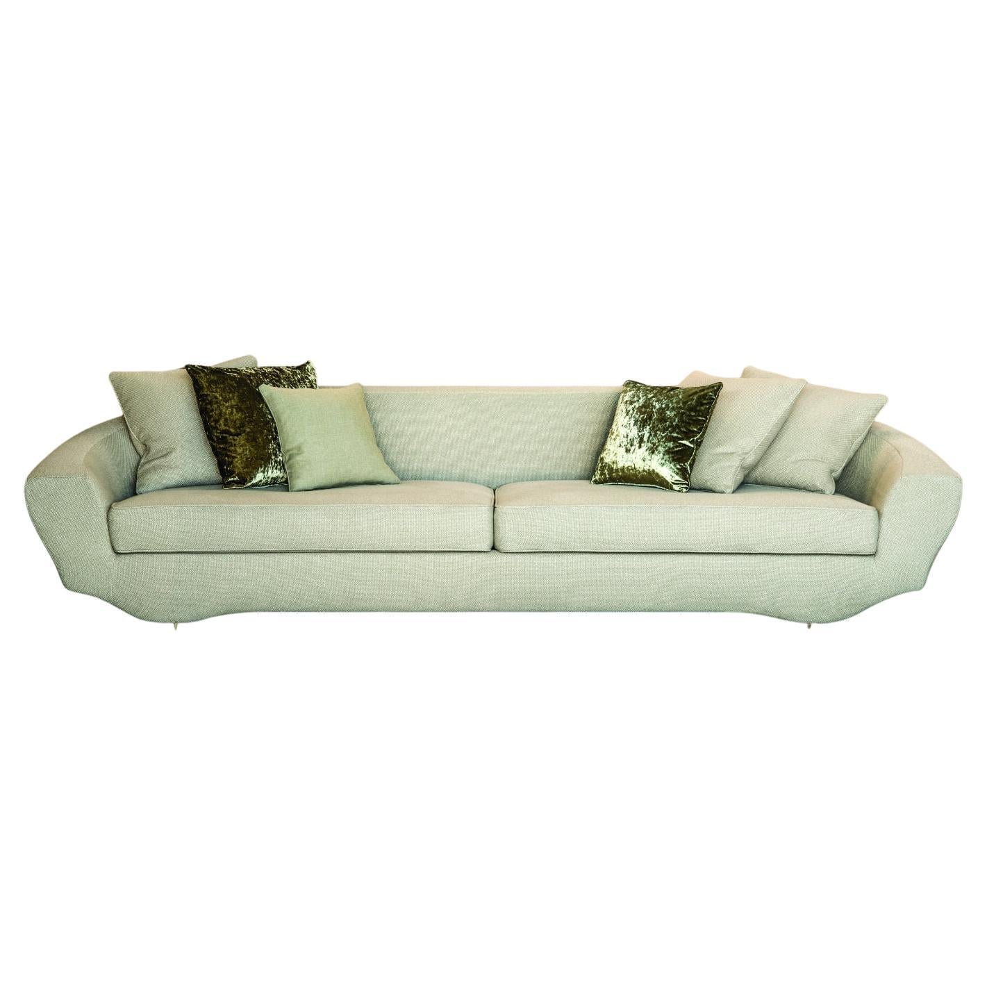 Grande 320 Five Seater Dark Bronze And Diablo Upholstery Sofa by Casa Casati