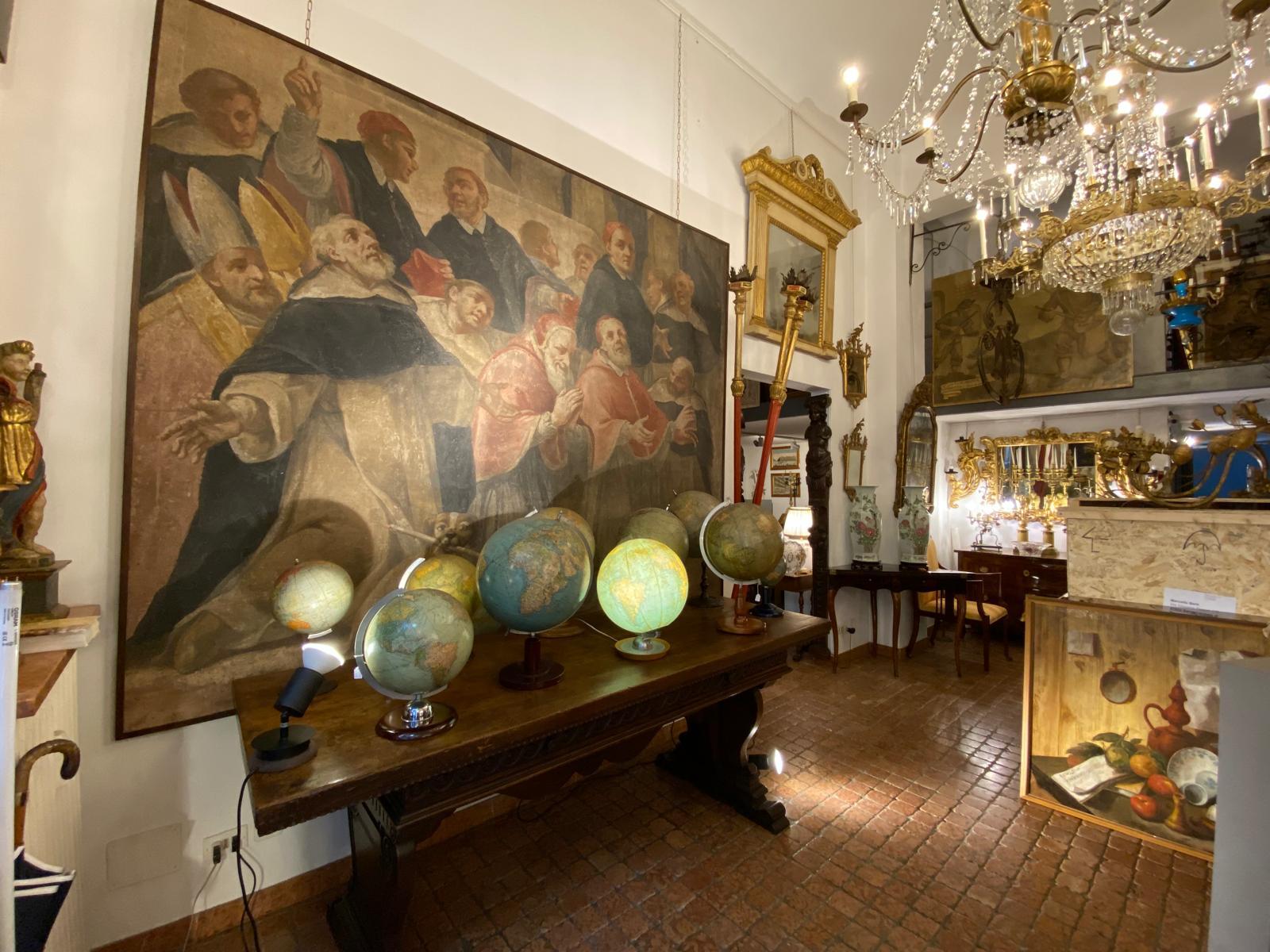 Grande Affresco Italiano Inizio 1700 Padri Domenicani di Francesco Malcotto in vendita 4
