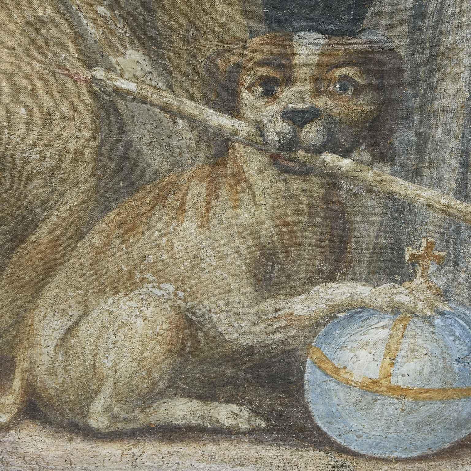 Grande Affresco Italiano Inizio 1700 Padri Domenicani di Francesco Malcotto In condizioni buone in vendita a Milano, MI