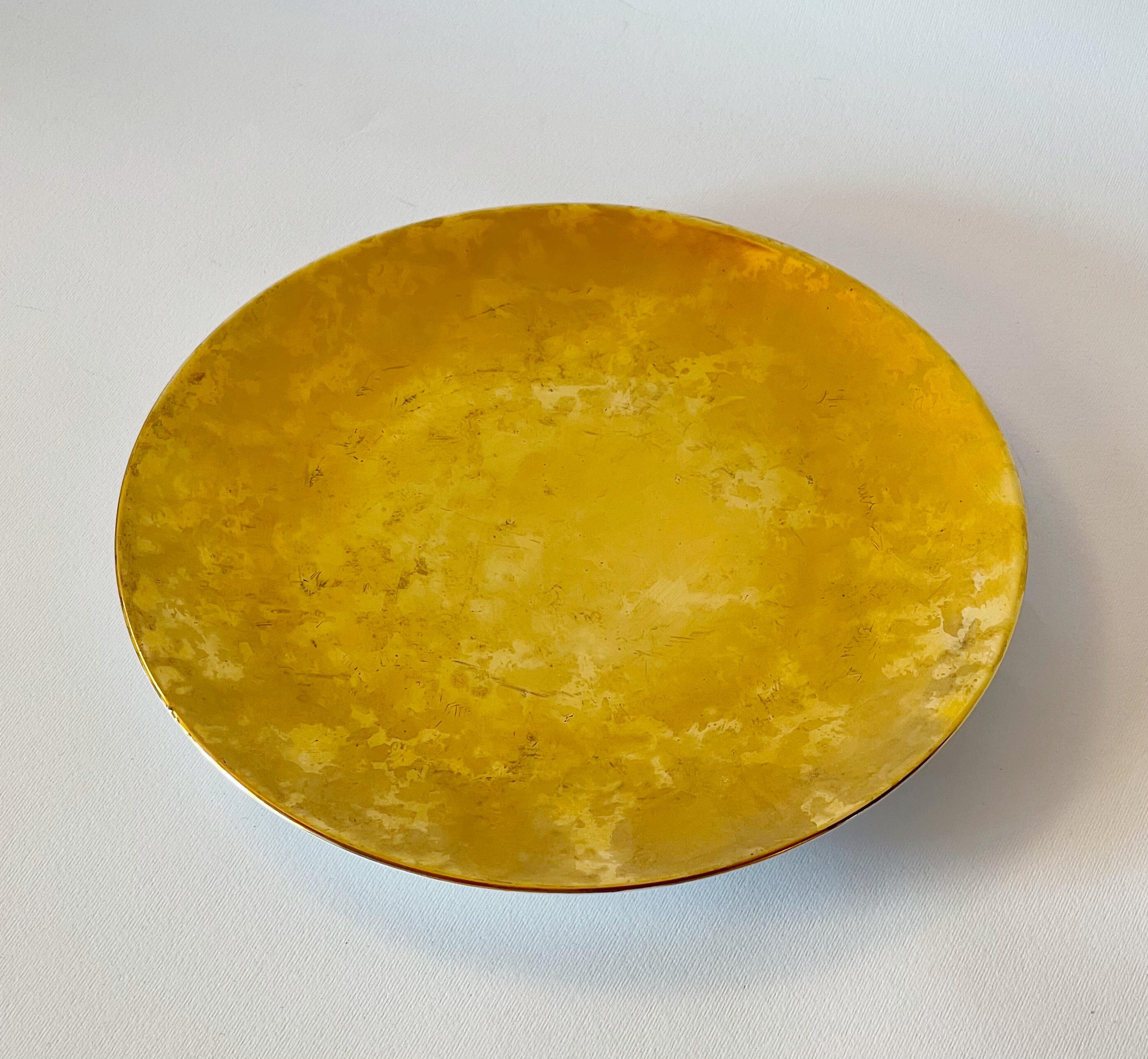 Vintage gilt decorated GRANDE ANTICO porcelain plate by Piero Fornasetti / made in Milano Italy circa 1950s
Original mark on the back
Diameter 9.5 inches, height 1 inch
1 available in stock in Italy
Order reference #: FABIOLTD FT011