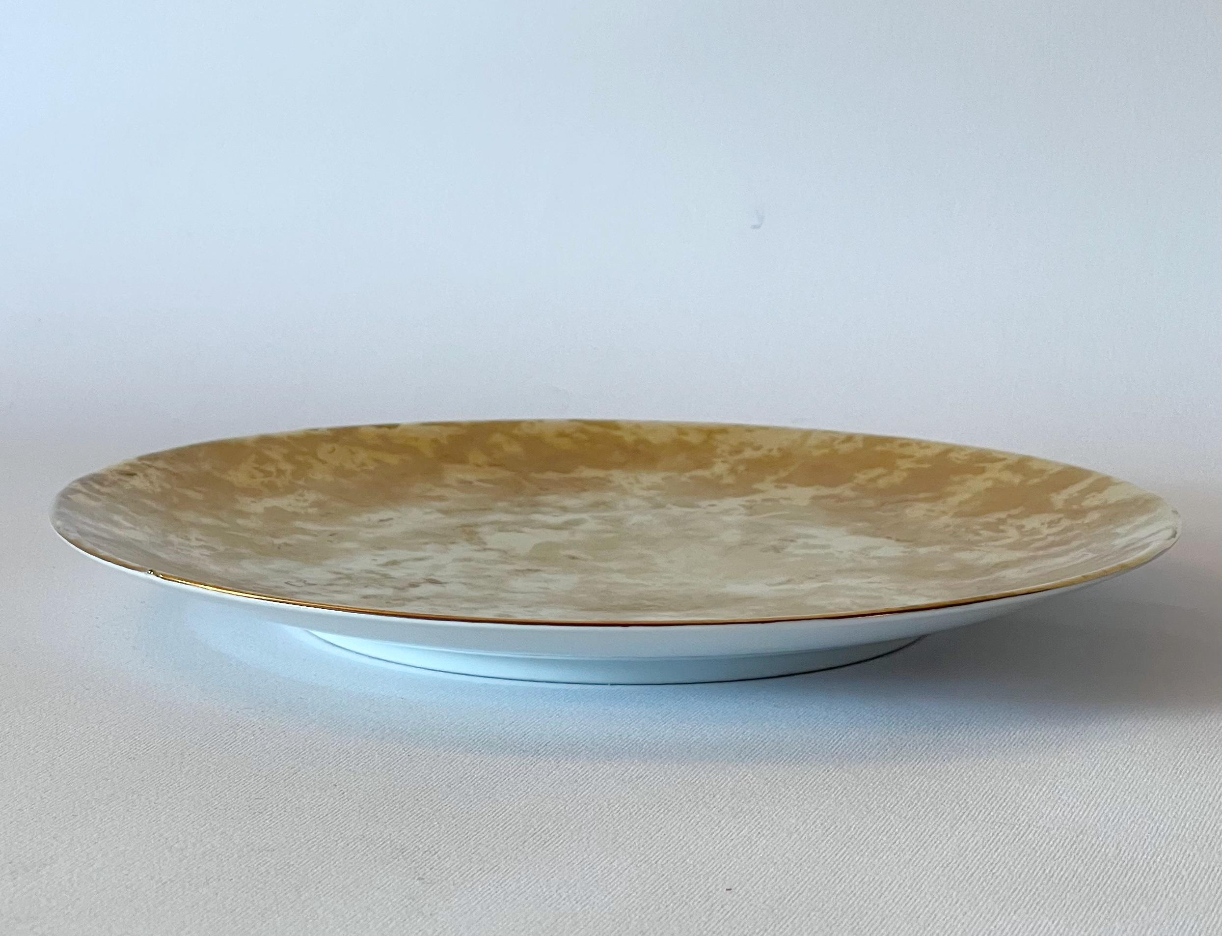 20th Century FORNASETTI Grande Antico Gold Cocktail Plate by Fornasetti For Sale