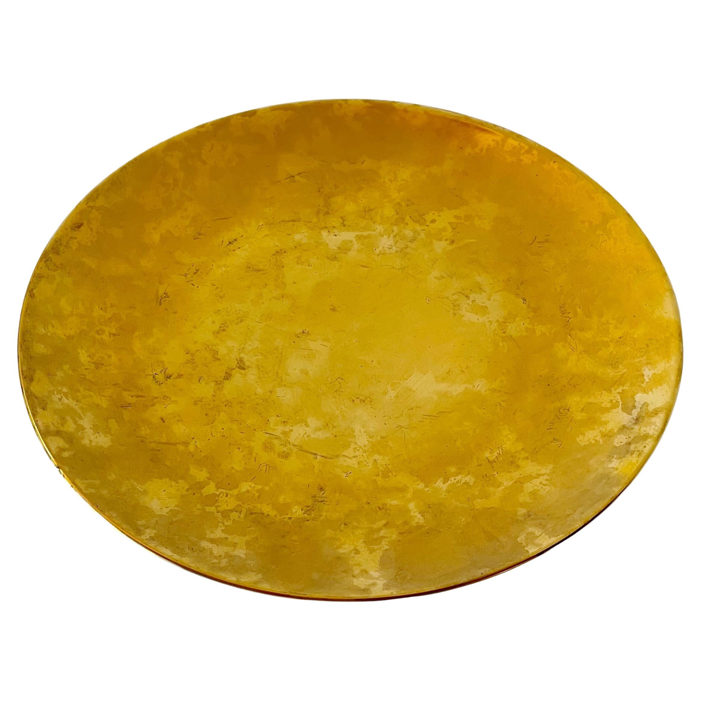 FORNASETTI Grande Antico Gold Cocktail Plate by Fornasetti For Sale