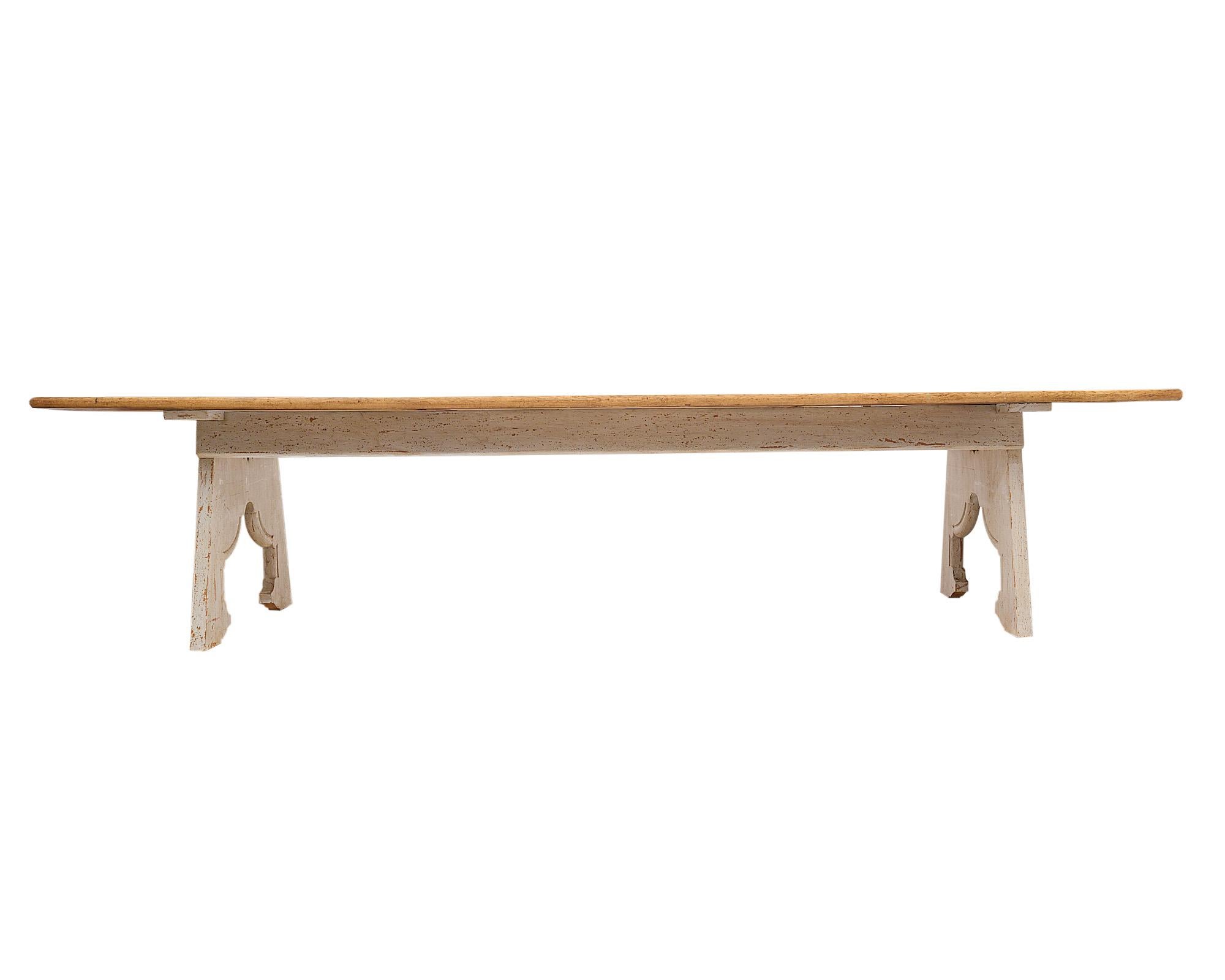 Early 20th Century Grande Antique French Farm Table For Sale