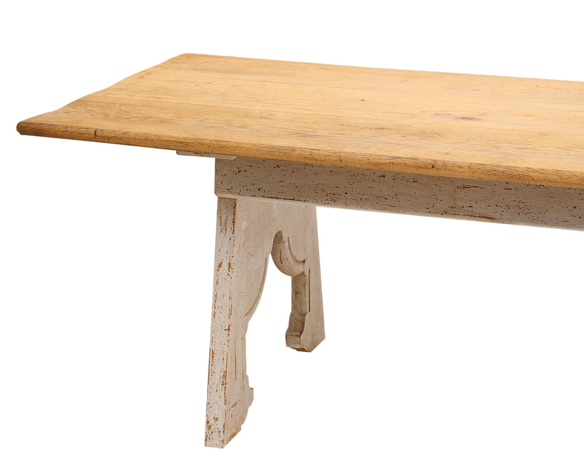 Grande Antique French Farm Table For Sale 1