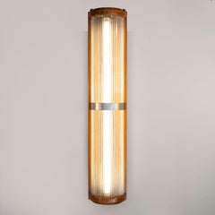 Large Art Deco wall lamp glass rods 1930 one-of-a-kind piece