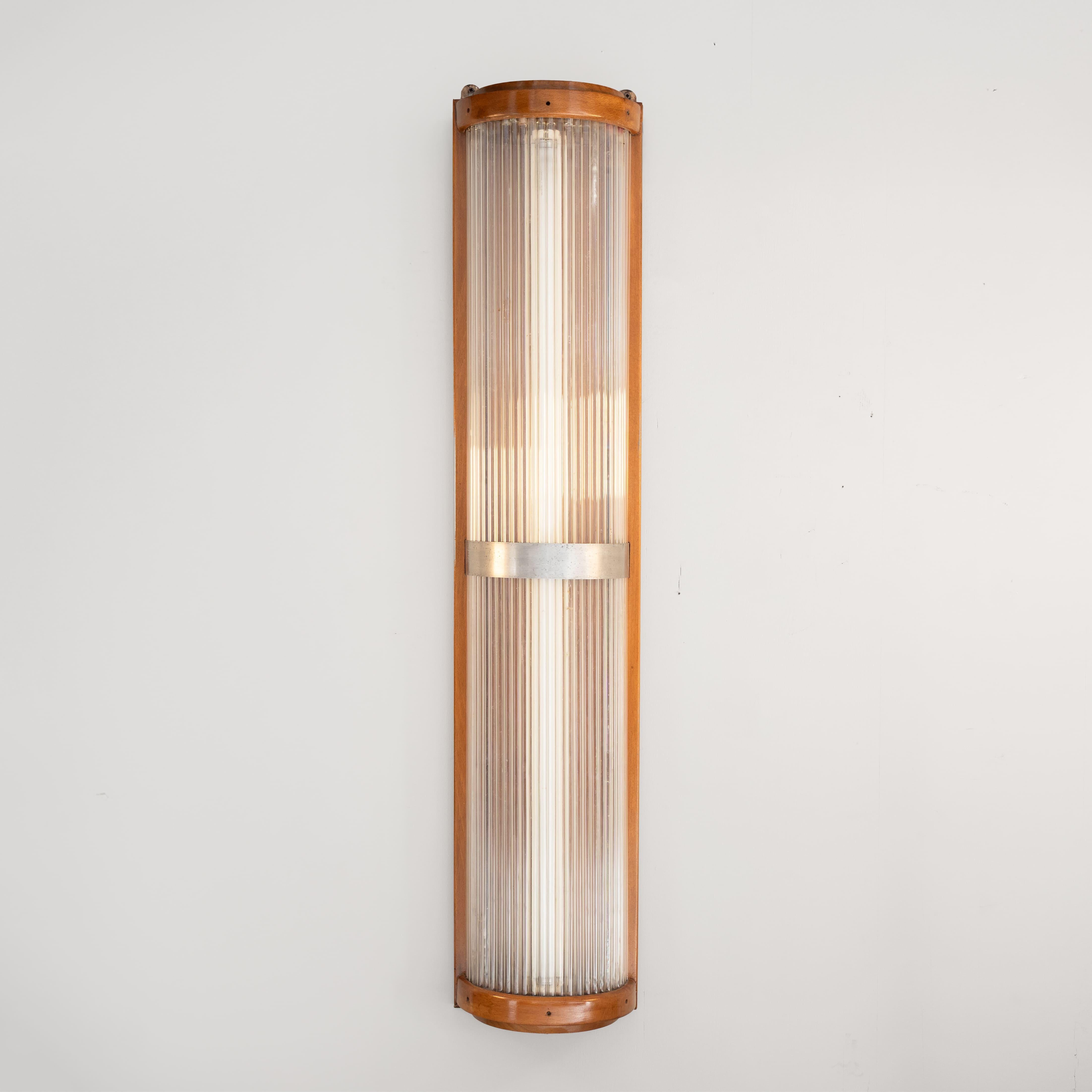 Gran aplique Art Déco, bastones de cristal, años 30 Italian en venta