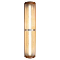 Large Art Deco wall sconce, glass reeds, 1930s