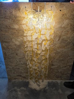 Large Cascade Wall Light in Murano Glass Mazzega Carlo Nason 1970
