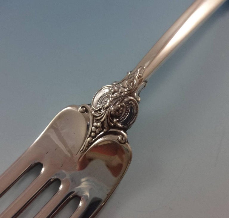 Mid-20th Century Grande Baroque by Wallace Sterling Silver Flatware Set For 8 Service 36 Pieces For Sale