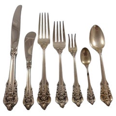 Grande Baroque by Wallace Sterling Silver Flatware Set for 8 Service 59 Pieces