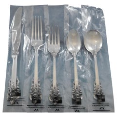 Grande Baroque by Wallace Sterling Silver Flatware Set Service 40 Pieces New
