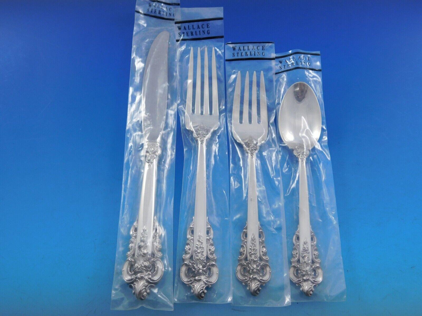Grande Barocco di Wallace in argento Sterling Servizio di posate 61 pezzi New In condizioni ottime in vendita a Big Bend, WI