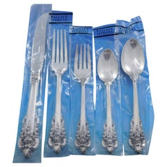 Grande Baroque by Wallace Sterling Silver Flatware Set Service 64 pc Dinner New
