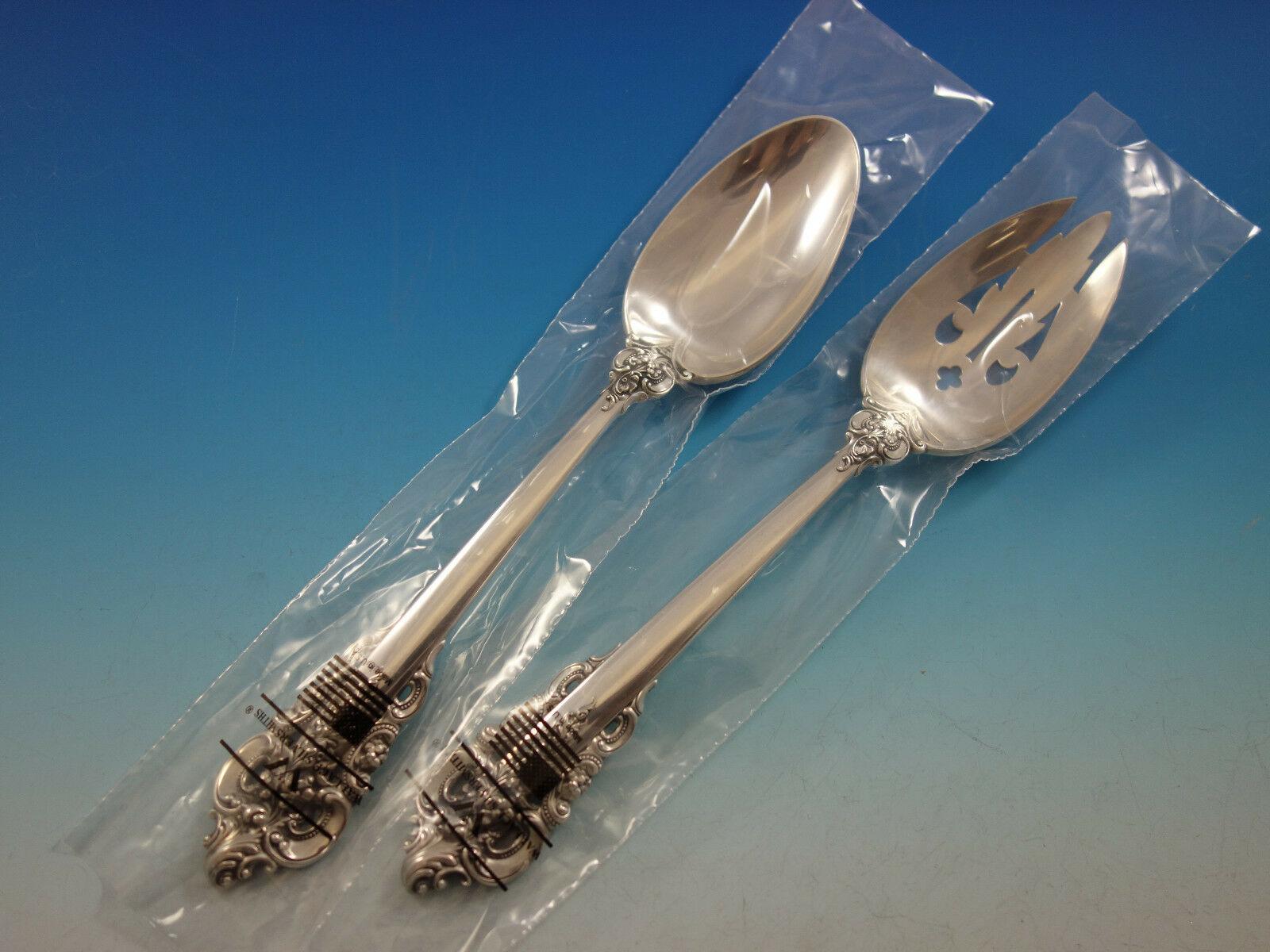 Grande Baroque by Wallace Sterling Silver Flatware Set Service 70 Pc Dinner New For Sale 3