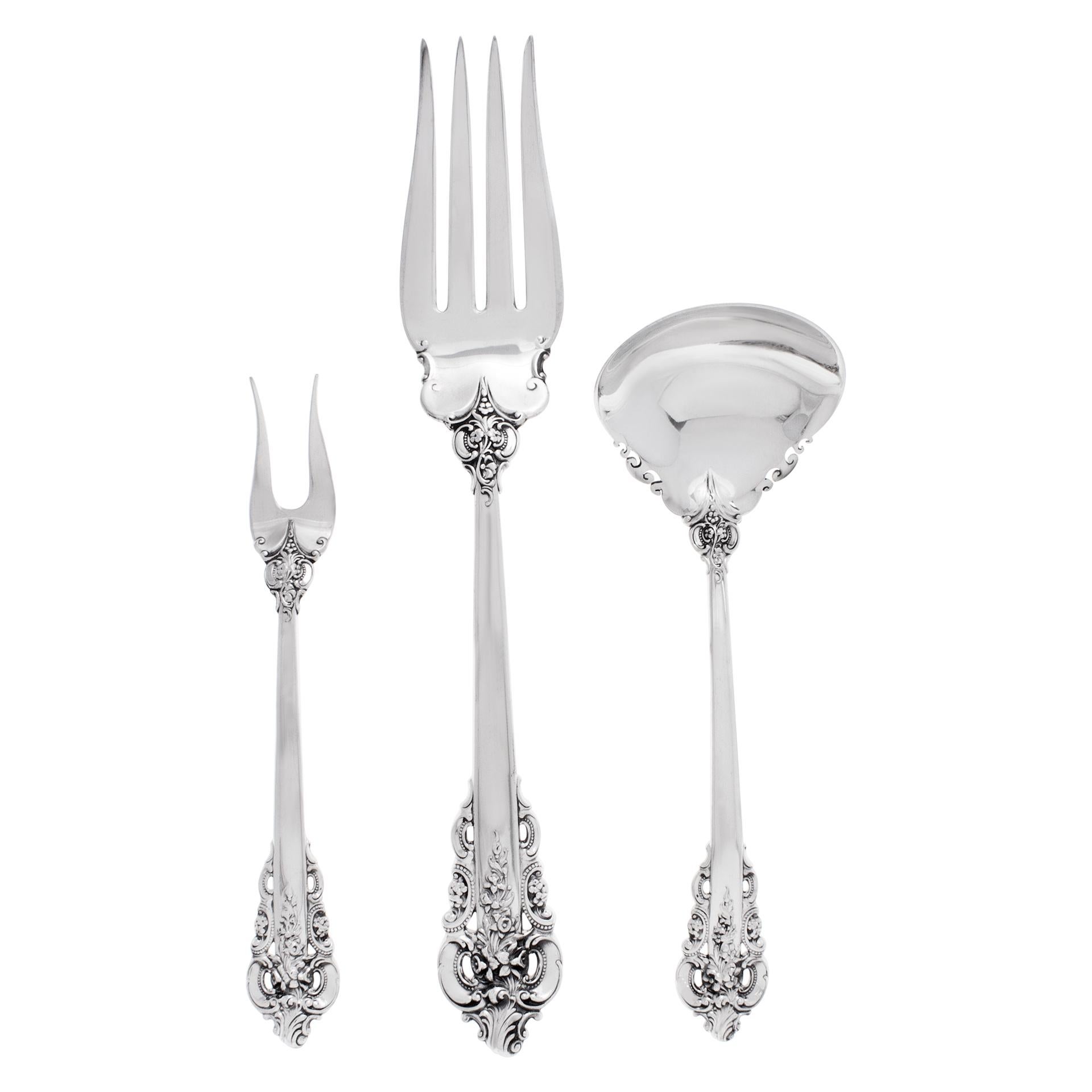 Set di posate in argento massiccio 