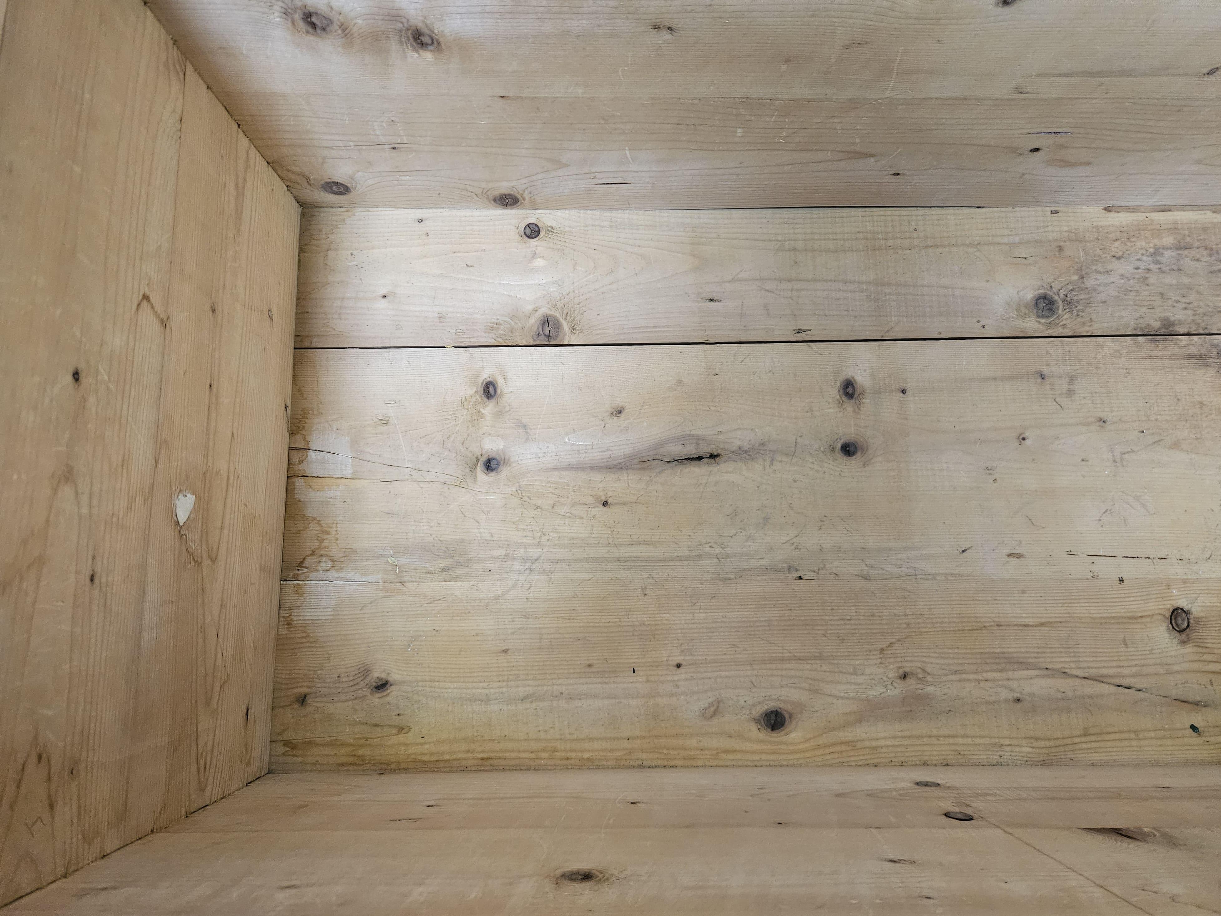 Grande baule da viaggio in legno dipinto For Sale 4