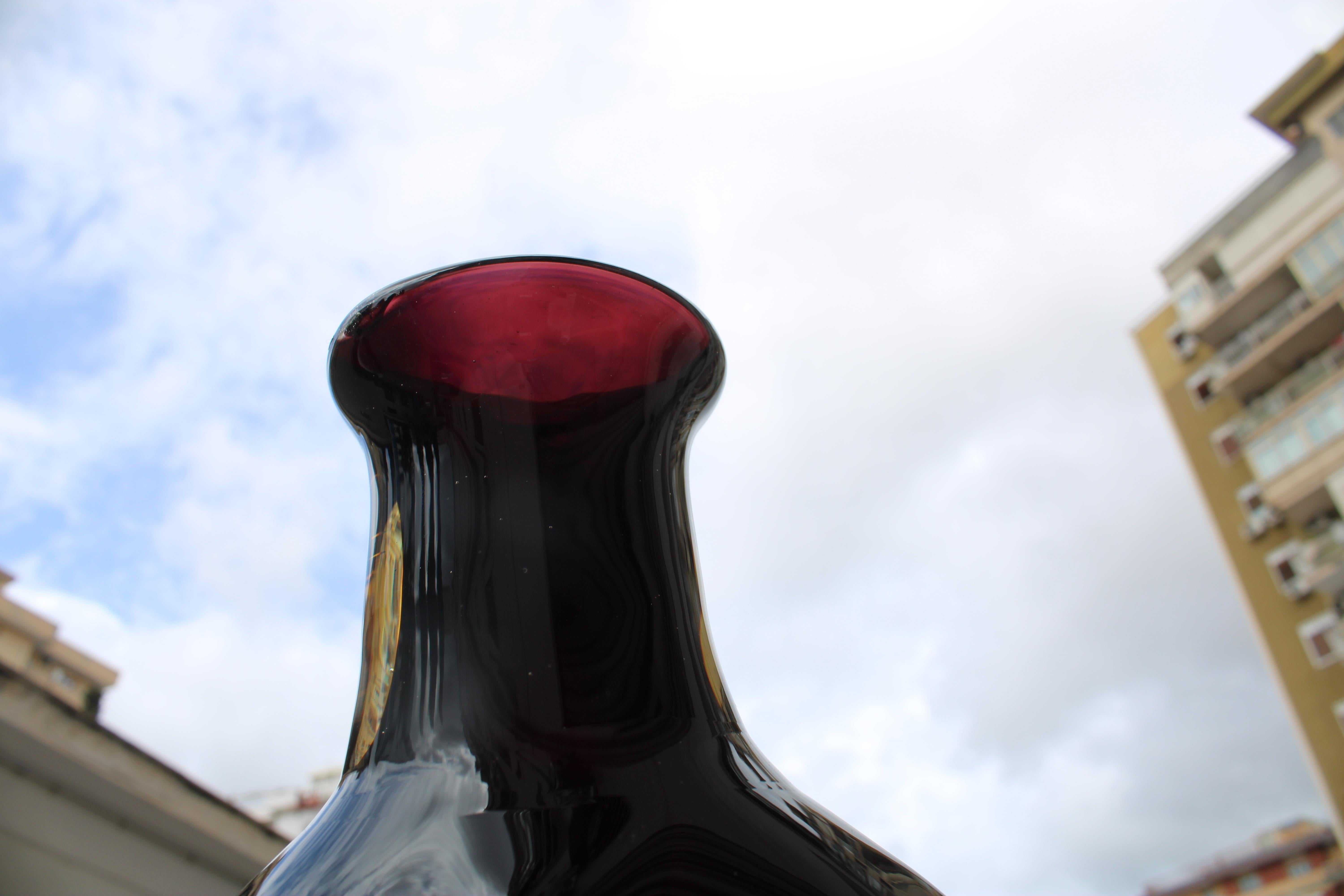 Flavio De Poli Gran Botella de Cristal de Murano con Tulipas 1960 en venta 4