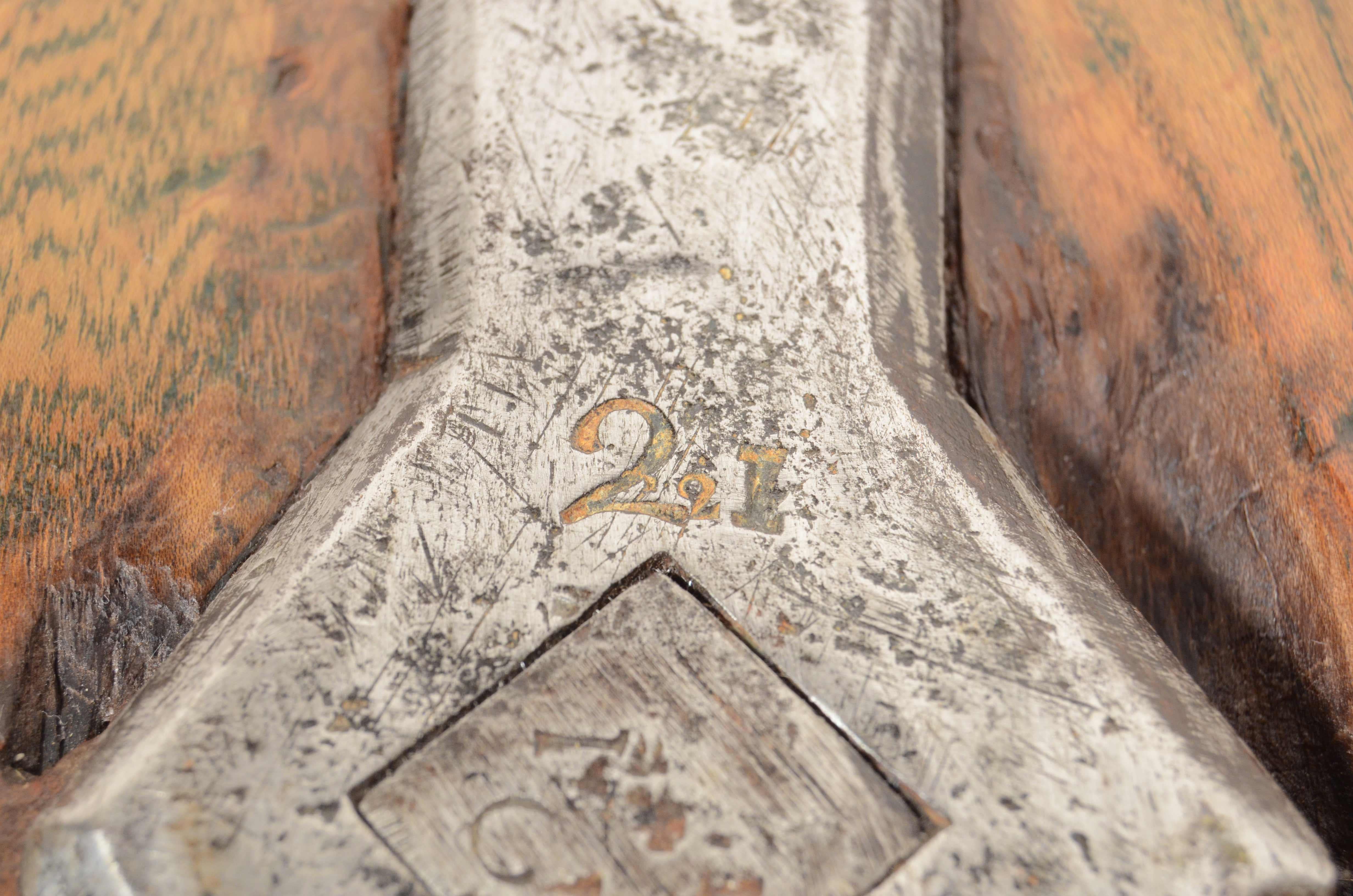 Grande bozzello en legno e acciaio con puleggia en legno duro. Inghilterra 1850 en vente 11