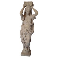 Grande Cariatide in Antique Style in Reconstituted Stone