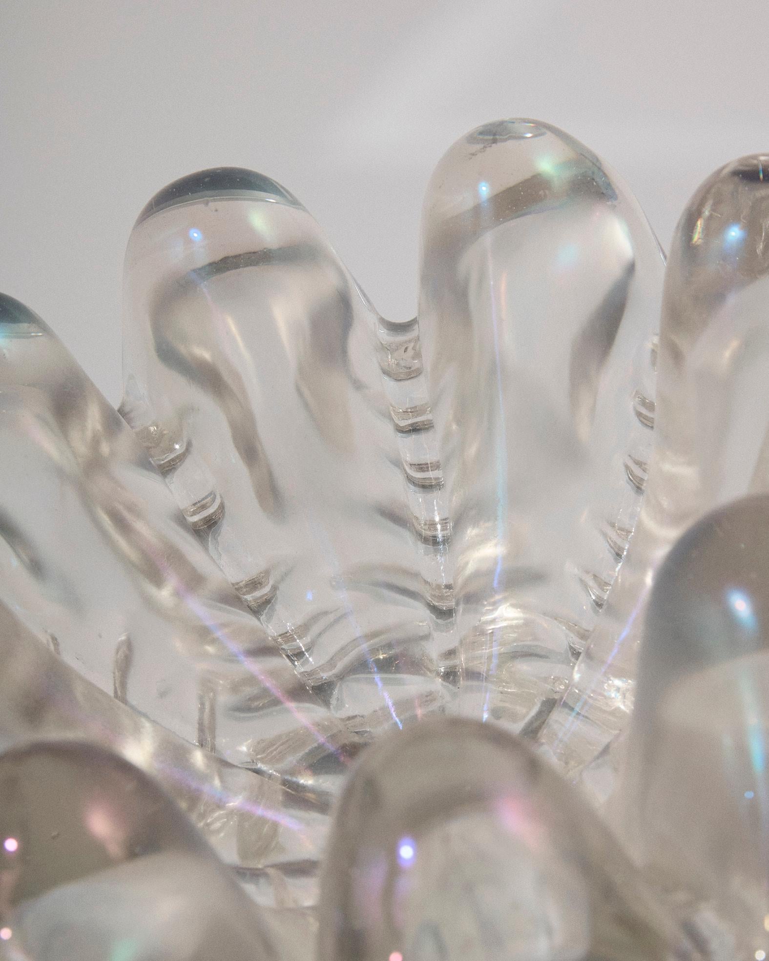 Grand coquillage nervuré en verre de Murano, Barovier&Toso, Italie en vente 2