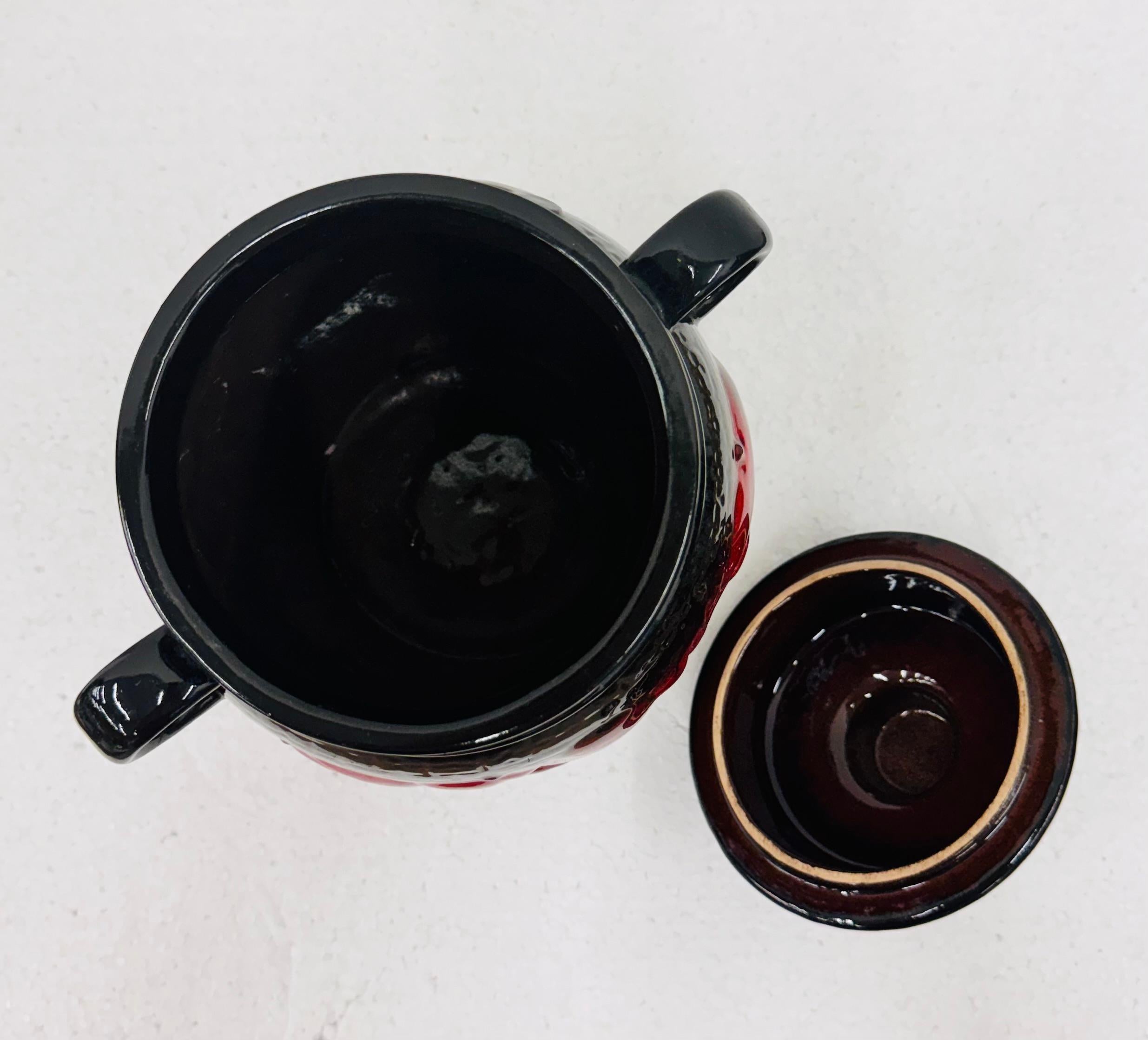 Enameled Large container Rum top  by Scheurich Keramik